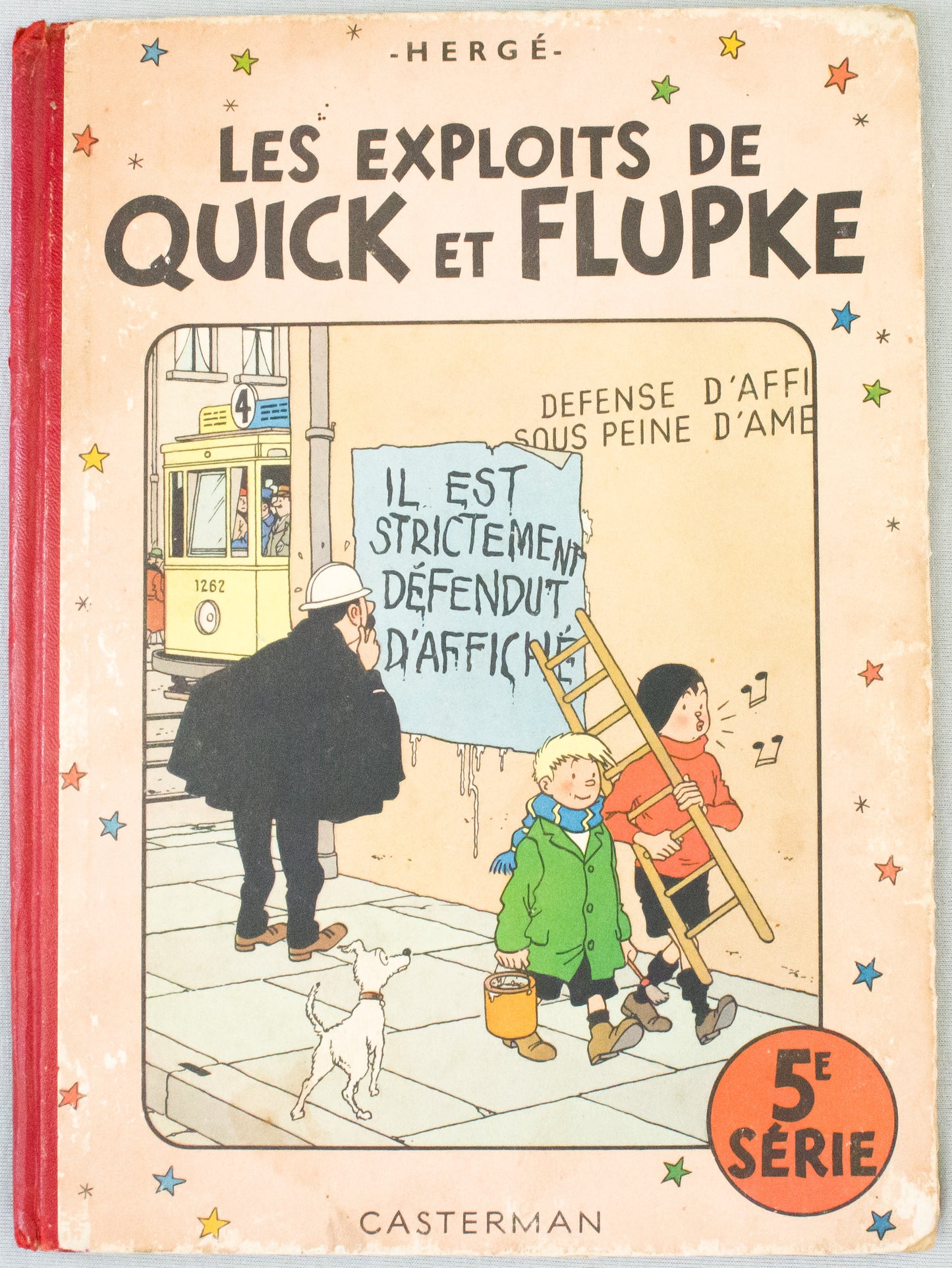 The Exploits of Quick & Flupke Volume 5: Casterman 1952 French Hardback 1st Edition Comic Book by Herge EO