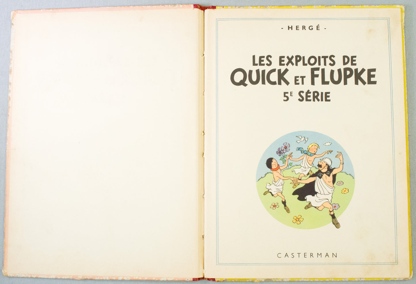 The Exploits of Quick & Flupke Volume 5: Casterman 1952 French Hardback 1st Edition Comic Book by Herge EO