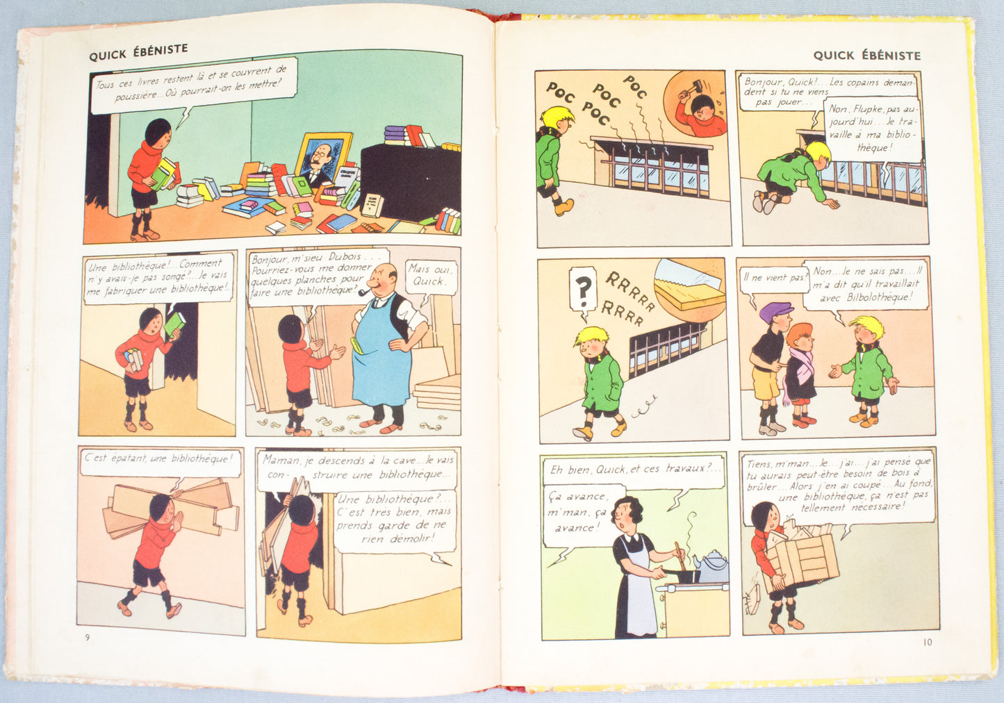 The Exploits of Quick & Flupke Volume 5: Casterman 1952 French Hardback 1st Edition Comic Book by Herge EO