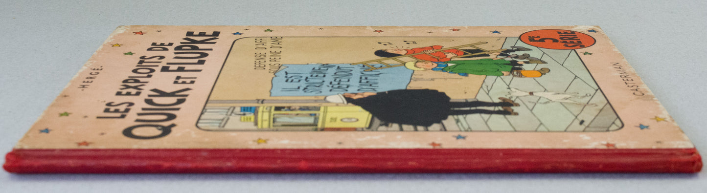 The Exploits of Quick & Flupke Volume 5: Casterman 1952 French Hardback 1st Edition Comic Book by Herge EO