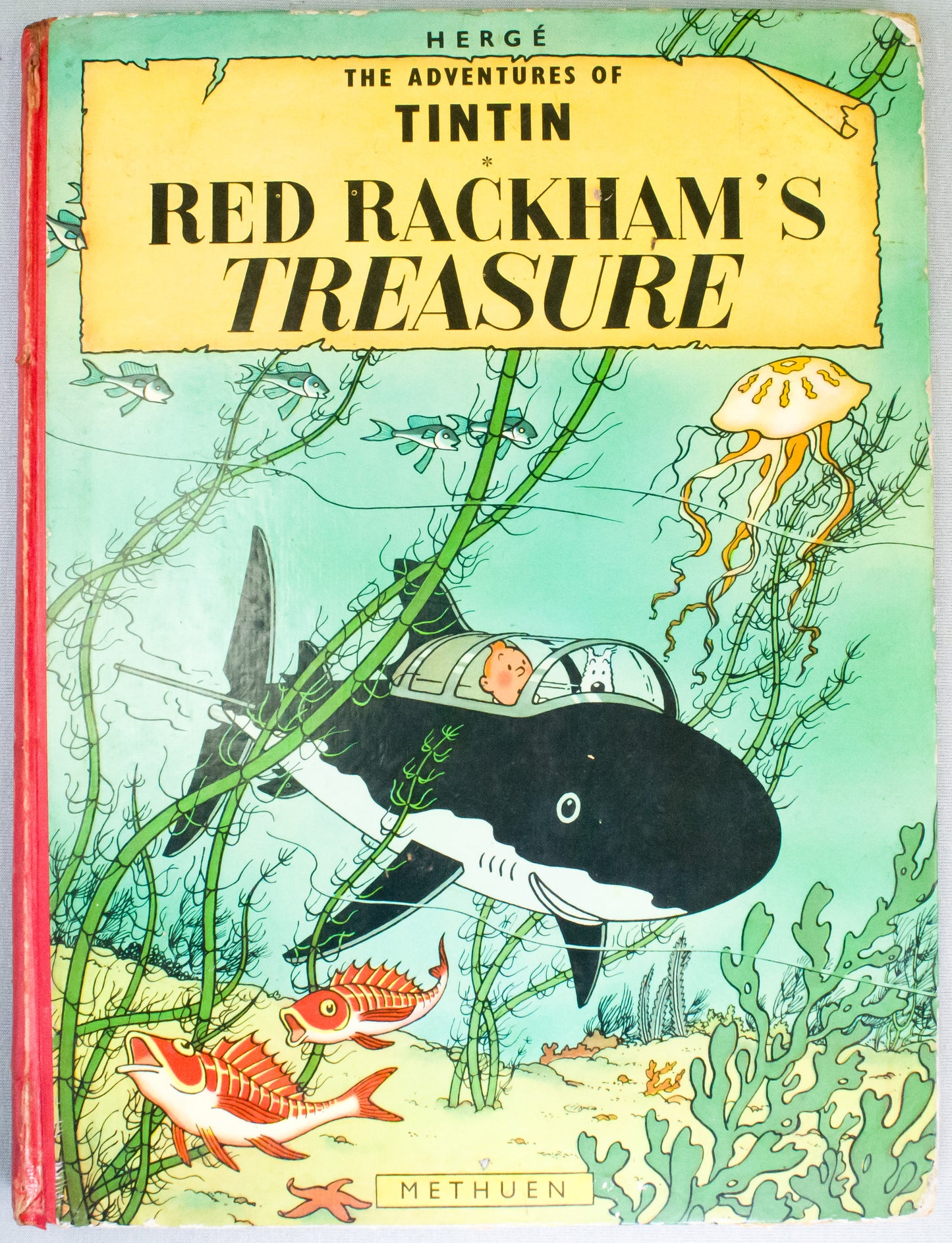 Red Rackham's Treasure - Methuen 1959 UK 1st Edition Hardback Tintin book by Herge EO