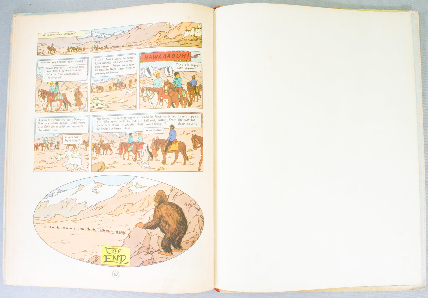 Tintin in Tibet - Methuen 1965 2nd UK Reprint Edition Hardback Rare comic book Herge EO