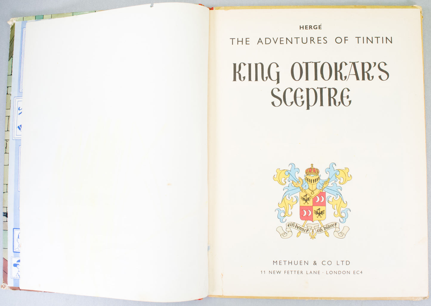 King Ottokar's Sceptre Methuen UK 2nd Reprint Edition 1964 Hardback Tintin Book Herge
