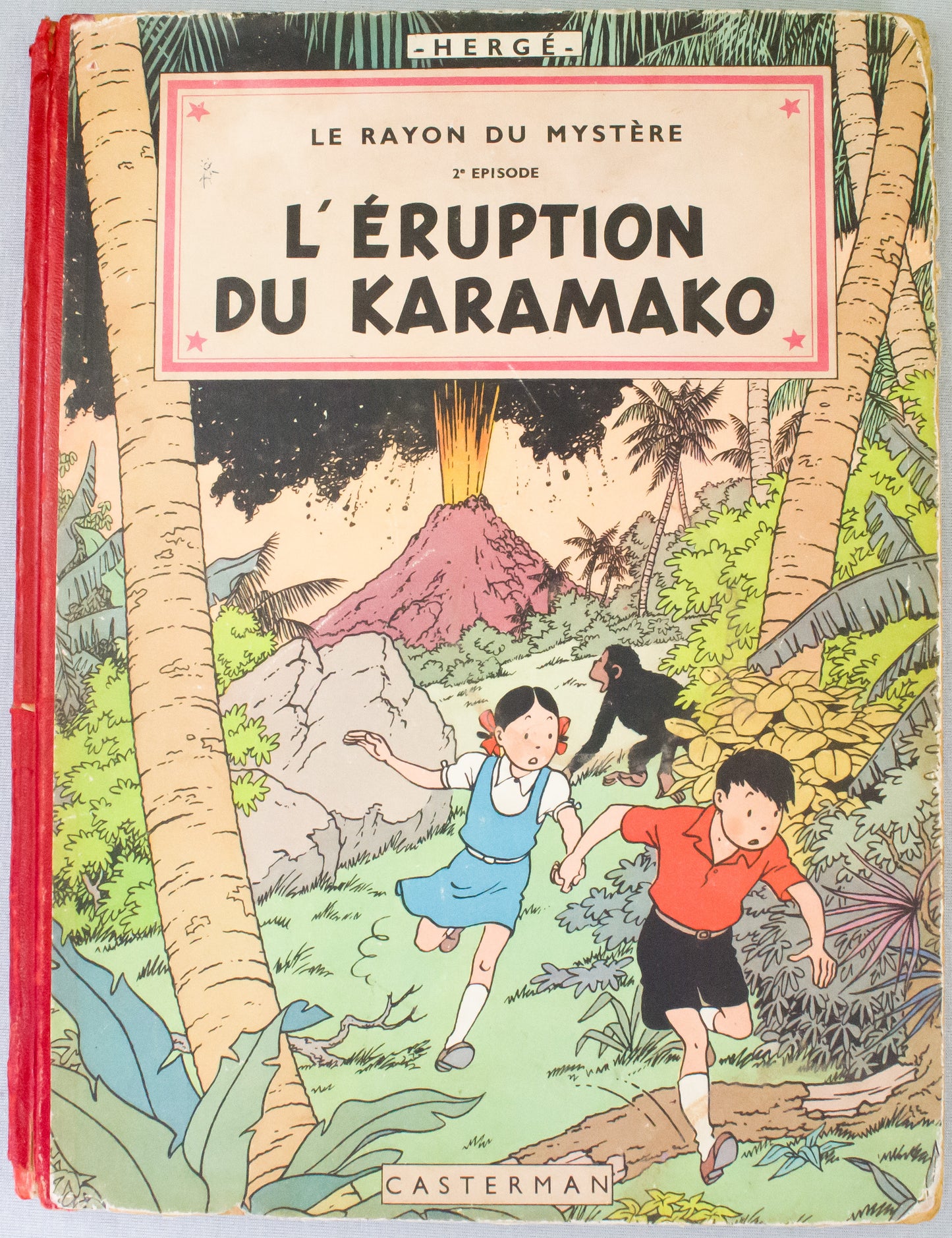 The Adventures of Jo, Zette and Jocko: L'eruption du Karamako 1952 Belgian Casterman 1st HB Edition
