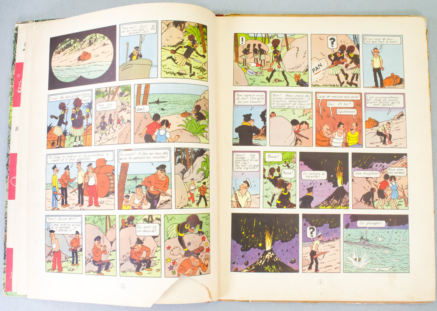 The Adventures of Jo, Zette and Jocko: L'eruption du Karamako 1952 Belgian Casterman 1st HB Edition