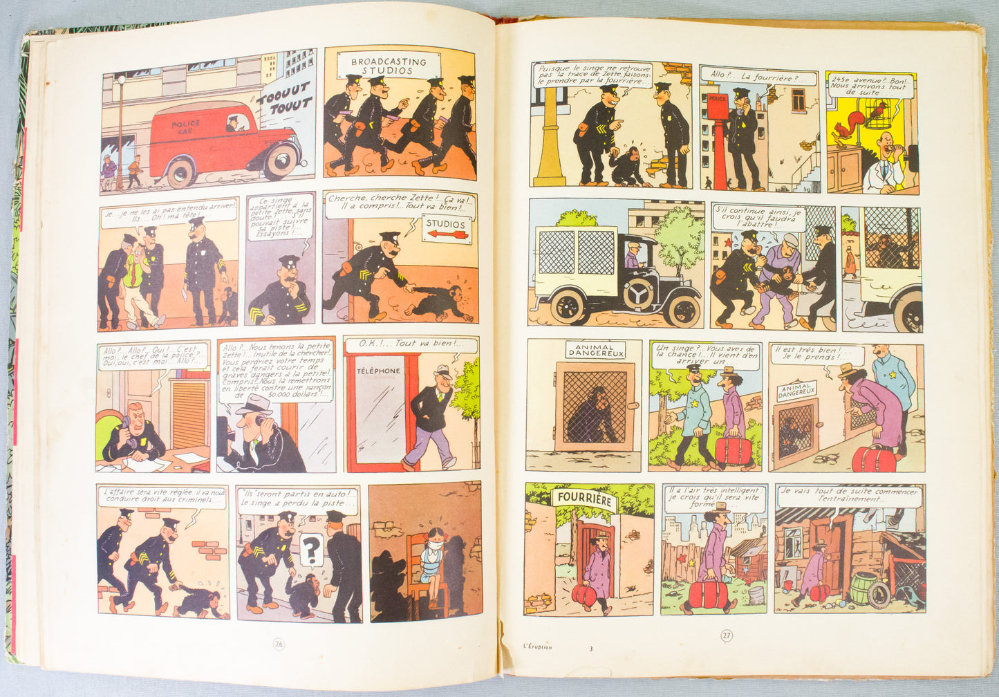 The Adventures of Jo, Zette and Jocko: L'eruption du Karamako 1952 Belgian Casterman 1st HB Edition