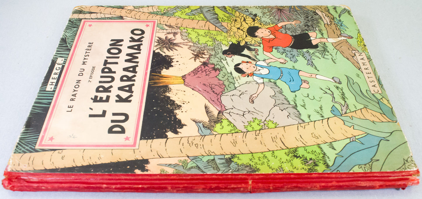 The Adventures of Jo, Zette and Jocko: L'eruption du Karamako 1952 Belgian Casterman 1st HB Edition