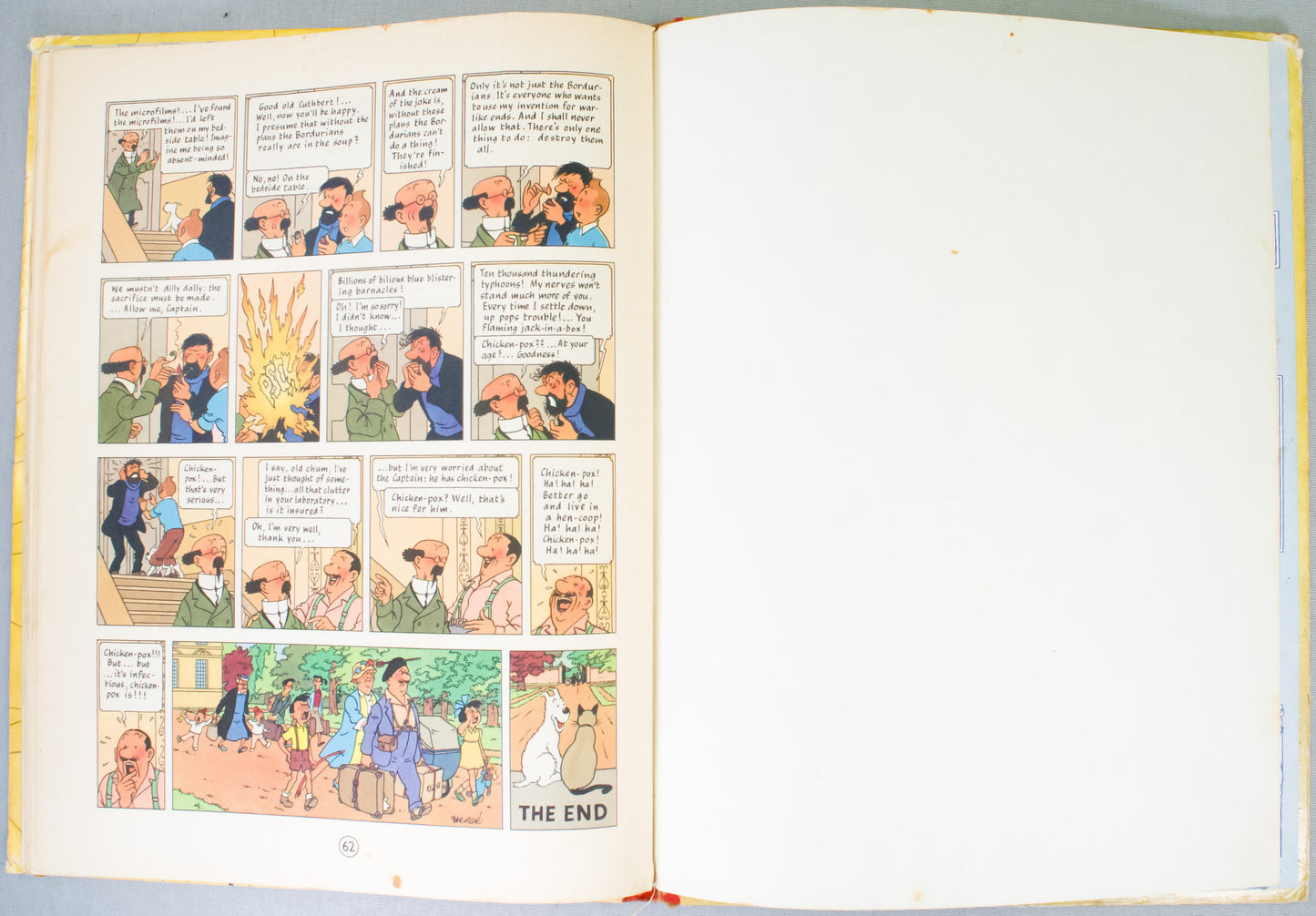 The Calculus Affair - Methuen 1965 2nd Reprint Edition UK Hardback Rare Tintin book Herge EO