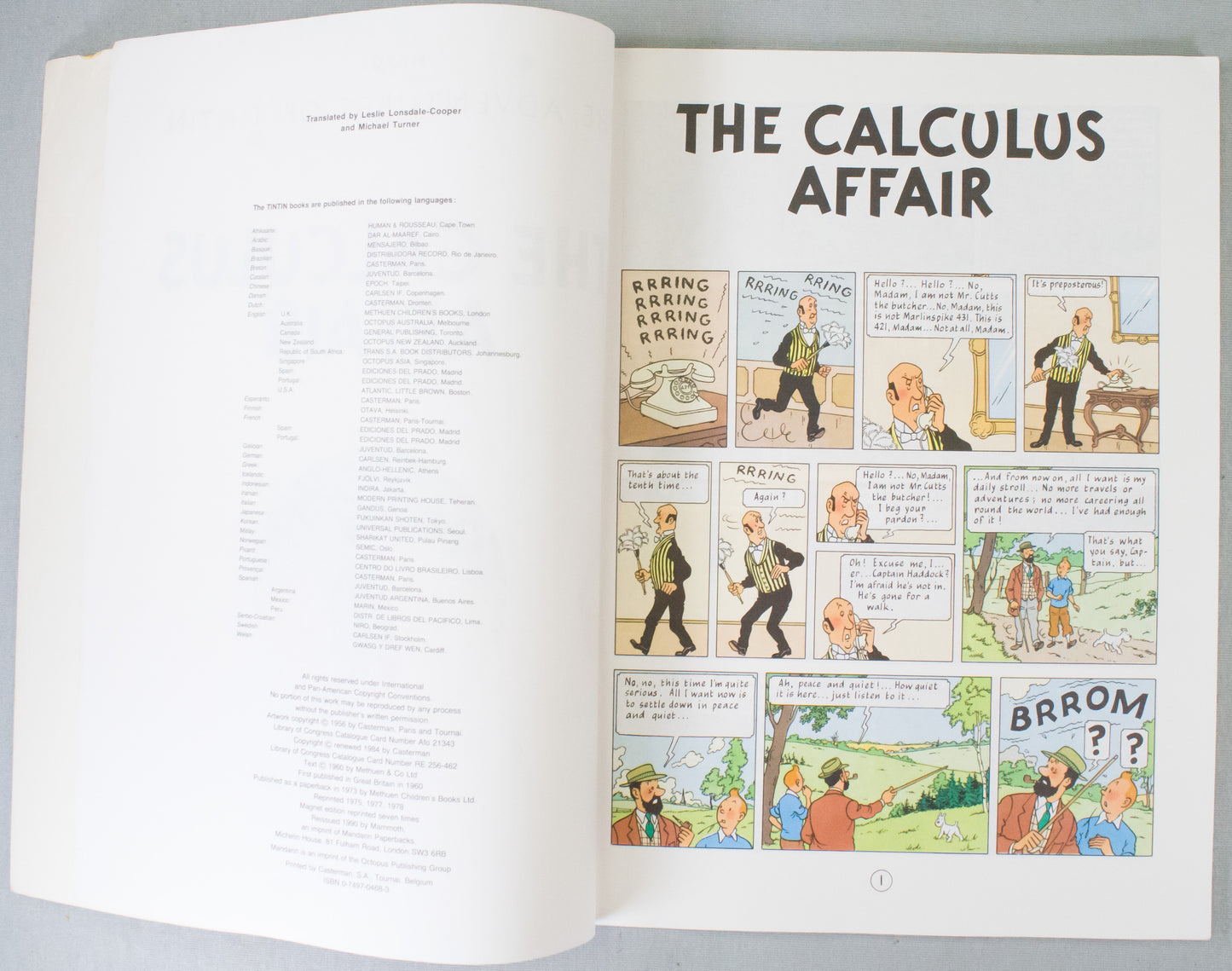 The Calculus Affair - Tintin Mammoth UK Paperback Edition Book 1990s
