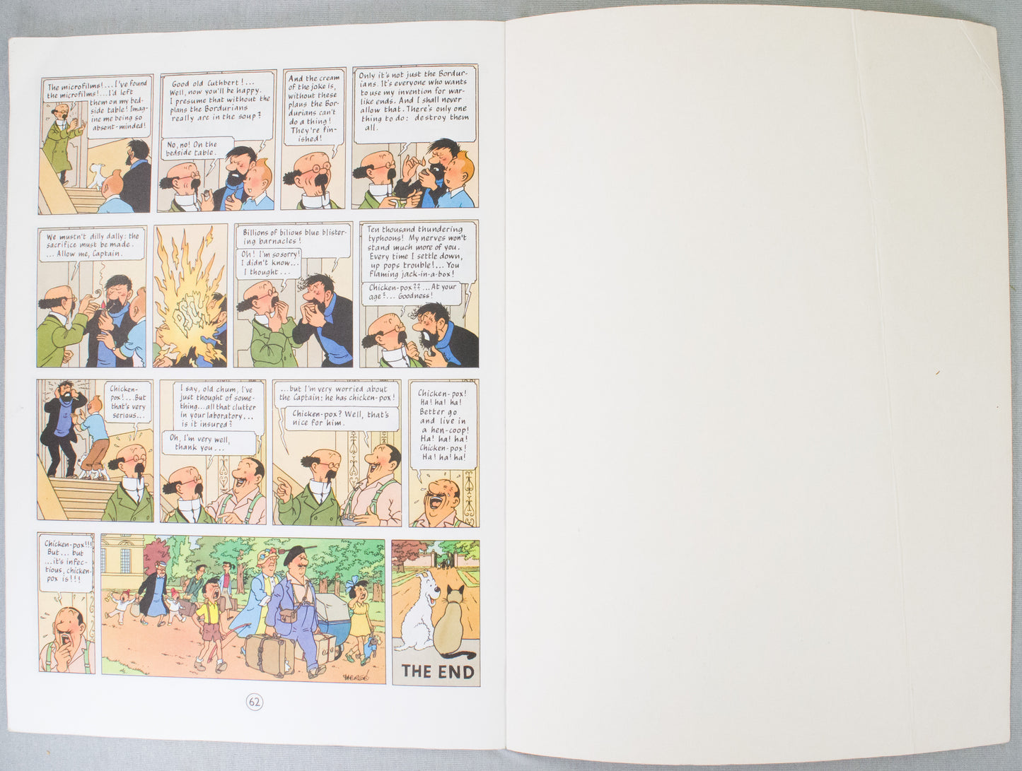The Calculus Affair - Tintin Mammoth UK Paperback Edition Book 1990s