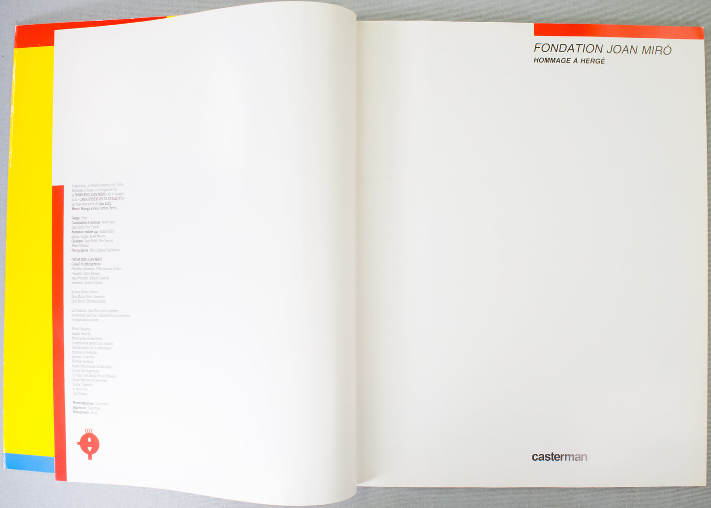 Hommage A Herge Book (Foundation Joan Miro) - Casterman 1986 PB 1st Edition