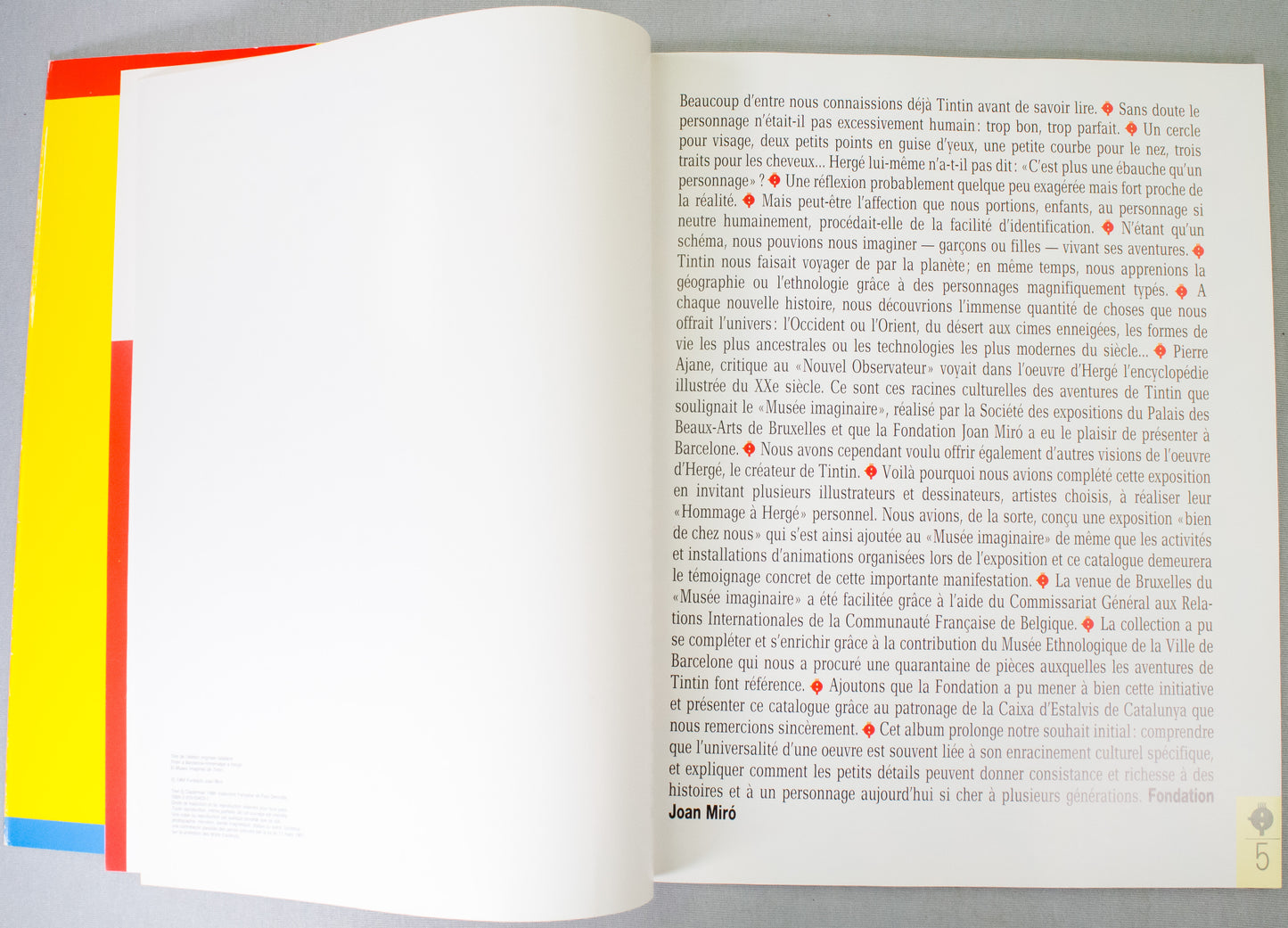 Hommage A Herge Book (Foundation Joan Miro) - Casterman 1986 PB 1st Edition