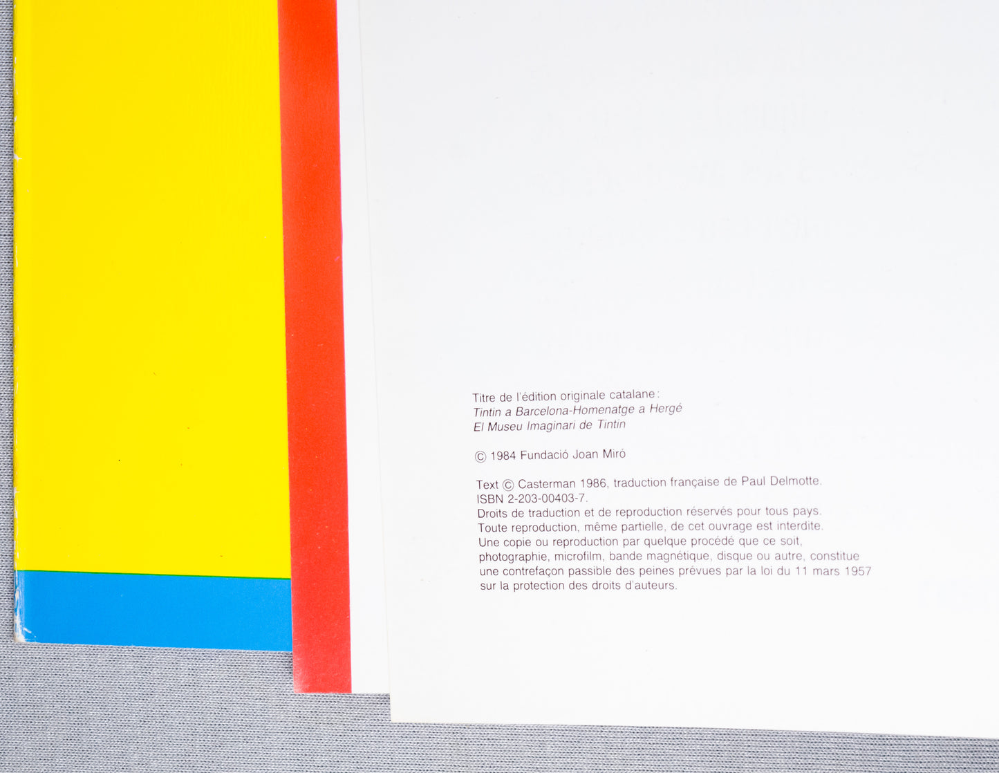 Hommage A Herge Book (Foundation Joan Miro) - Casterman 1986 PB 1st Edition