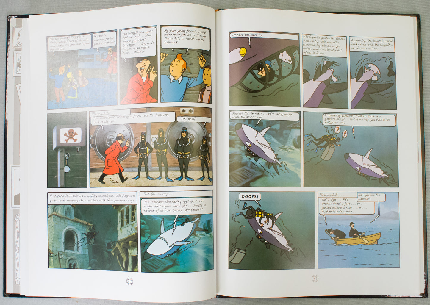 Tintin & the Lake of Sharks: Egmont 2000s Hardback Comic Book UK Edition