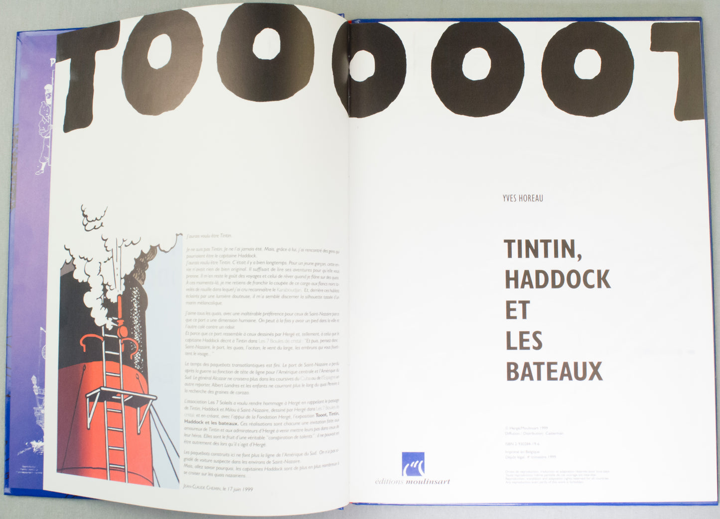 Tintin Haddock Et Les Bateaux Book - Herge/Moulinsart 1999 HB Edition