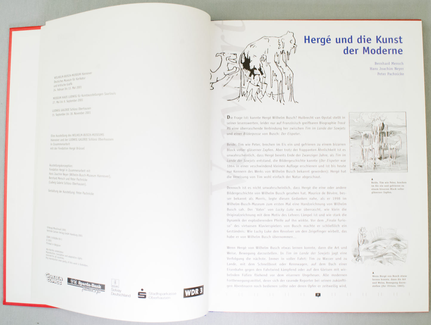 Tim Und Struppi Ein Blick Ins Atelier Herge - Hardback 2001 German 1st Edition Book