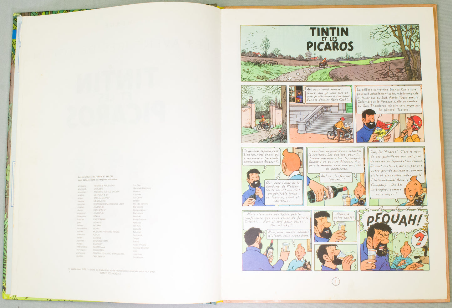 Tintin et les Picaros - Casterman 1976 1st Belgian Edition Hardback Rare book Herge EO
