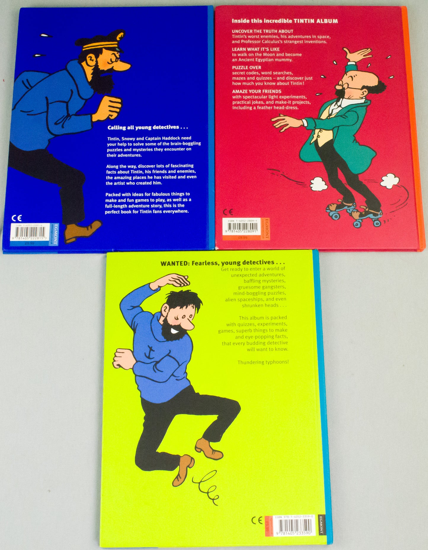 Tintin & Snowy Action Play Book Volumes 1-3  FULL SET (Hardback Egmont Editions)