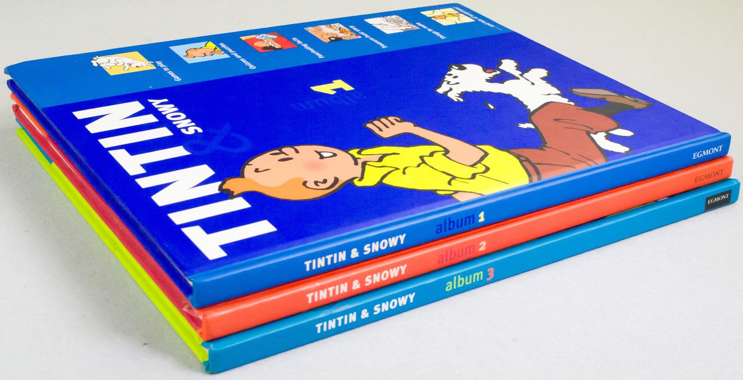 Tintin & Snowy Action Play Book Volumes 1-3  FULL SET (Hardback Egmont Editions)