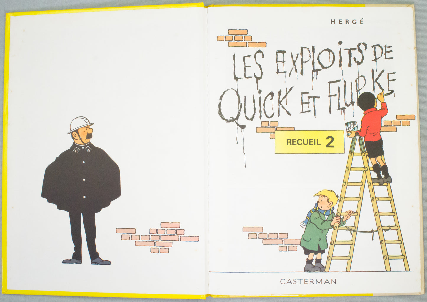 Les Exploits de Quick & Flupke Collection 2 by Herge - Casterman 1984 Edition Comic Book