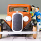 MOULINSART TINTIN CAR #2 Dr Wang's Red Limo: Blue Lotus Model car 1/43 Scale (Copy)