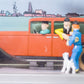 MOULINSART TINTIN CAR #2 Dr Wang's Red Limo: Blue Lotus Model car 1/43 Scale (Copy)