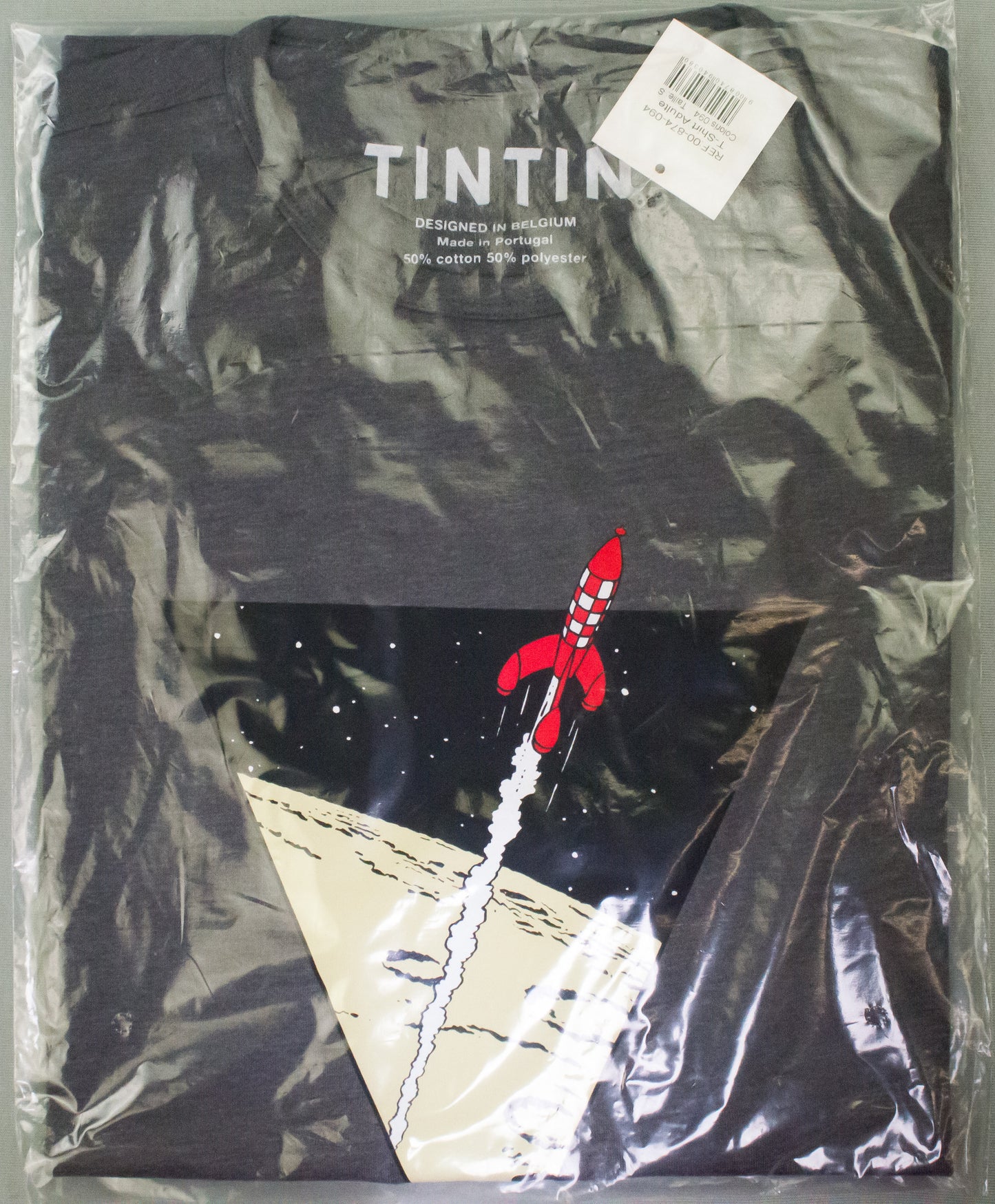 Moulinsart "Rocket Grey" Adult T-Shirt: Grey Cotton T Shirt - ML Hergé