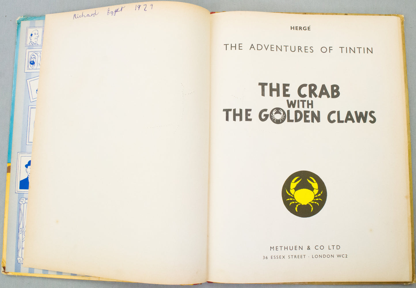 Crab with the Golden Claws - Methuen 1958 1st Edition UK Hardback Rare Tintin book Herge EO