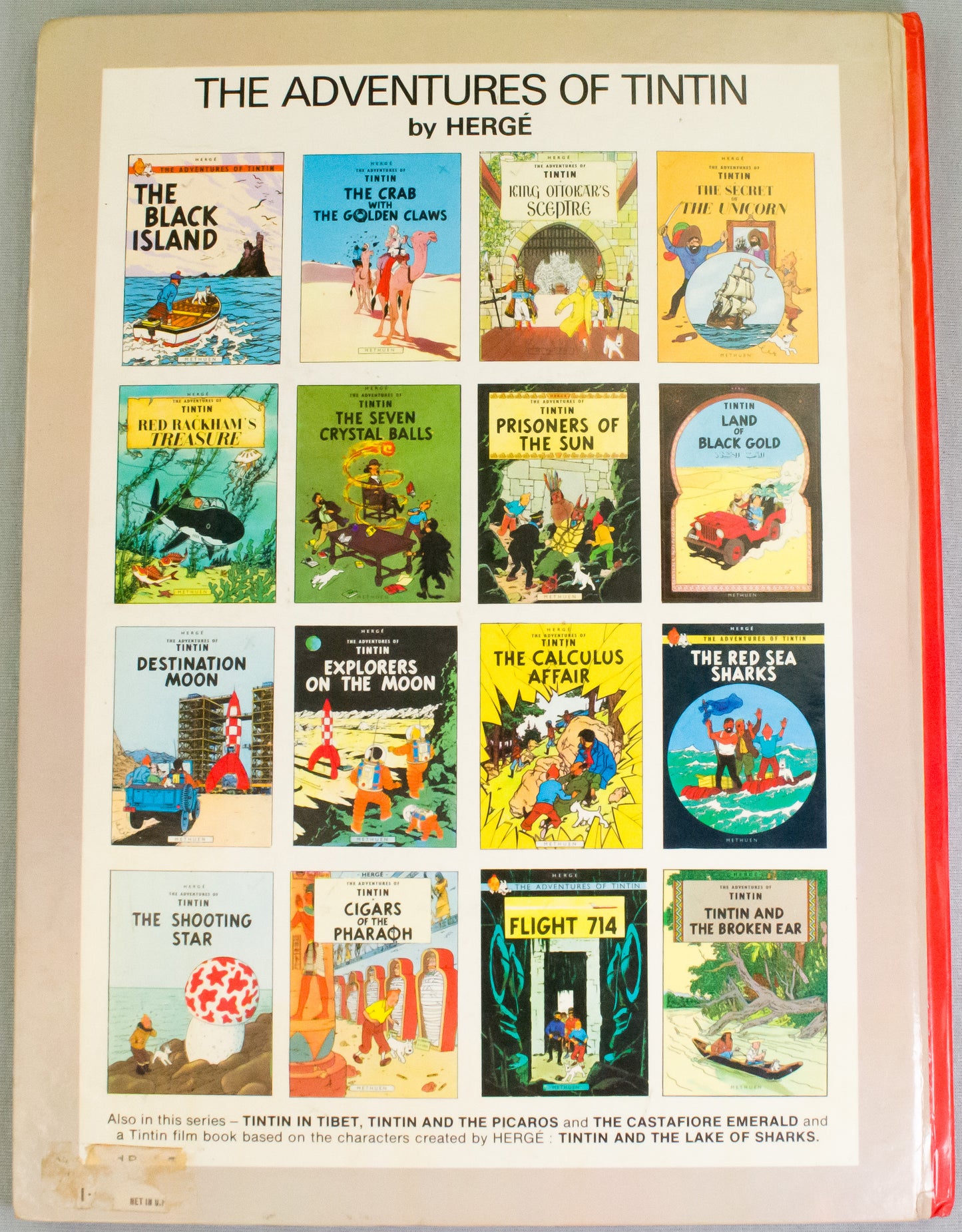 Tintin in America: Methuen 1978 1st Edition UK Hardback Rare book by Herge EO