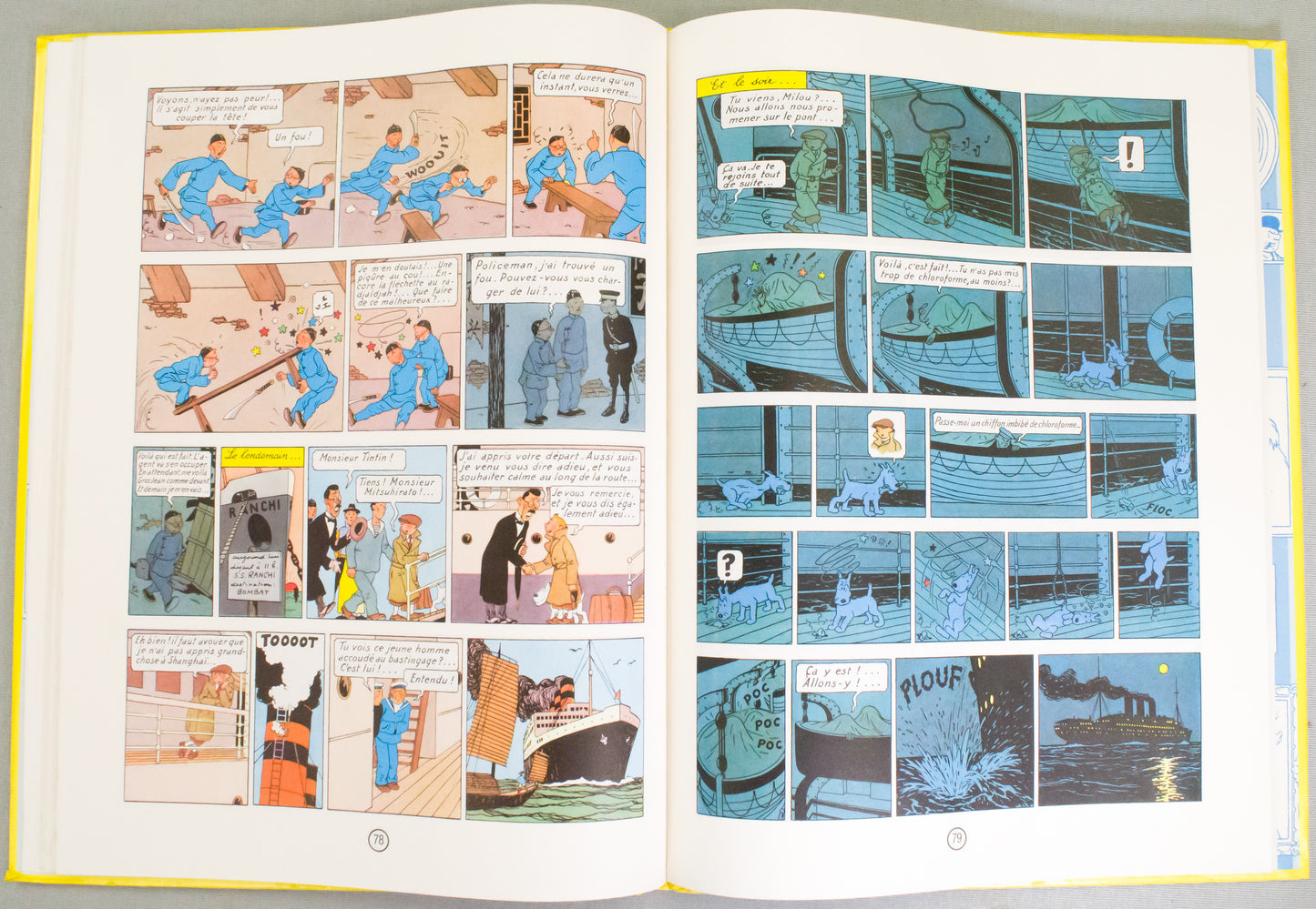 Les Cigars du Pharaon & Le Lotus Bleu Double Album Casterman French Edition HB Book by Herge