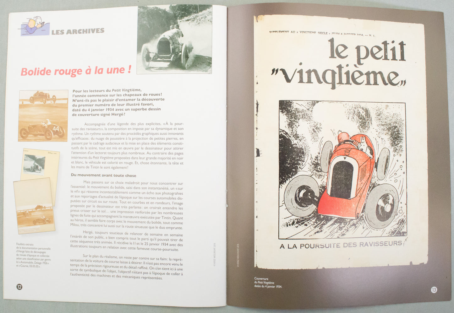 Hachette Tintin 1/24 Car #01 Le Bolide Rouge - Cigars of the Pharaoh Herge Vouiture Figure