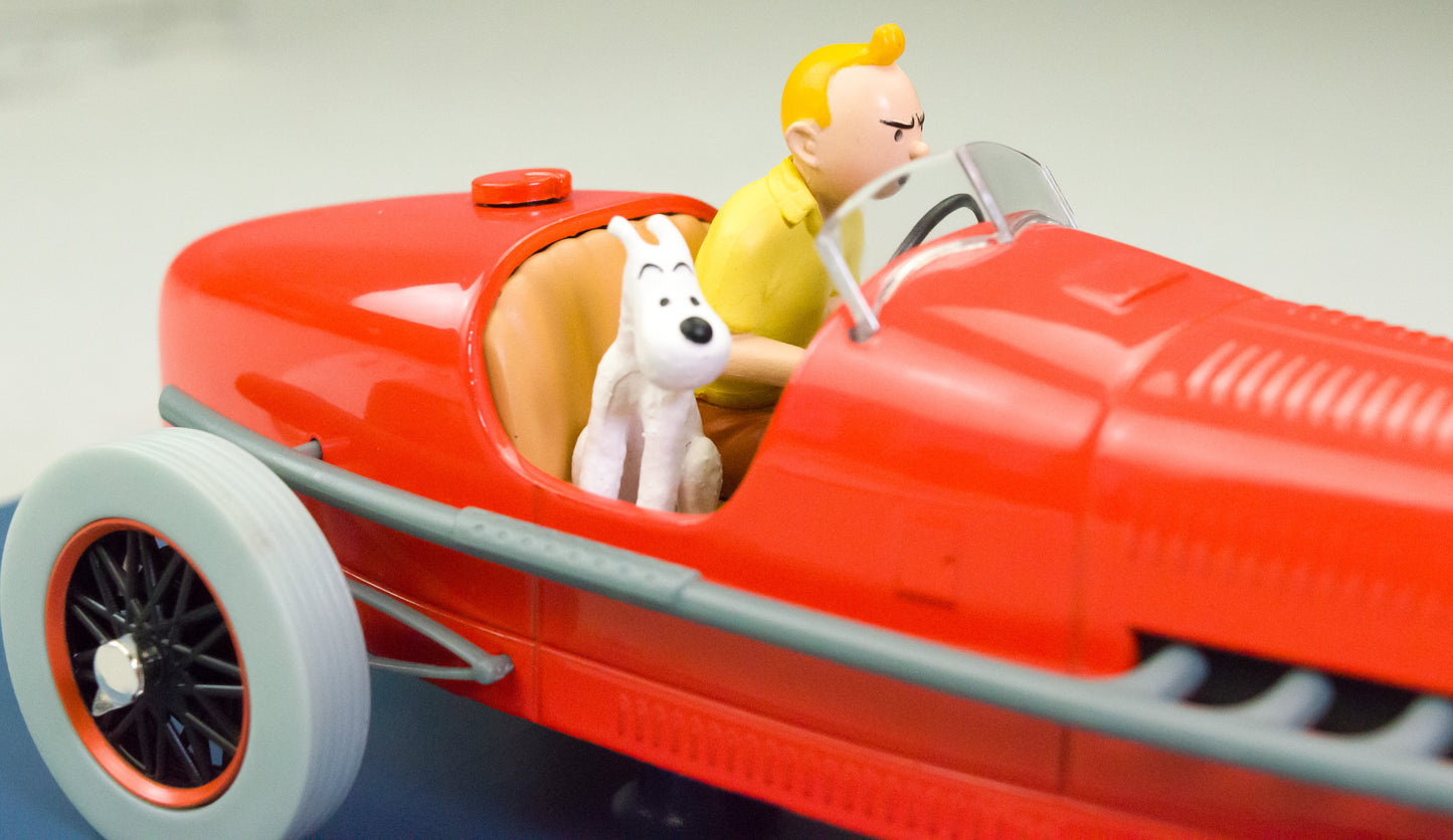 Hachette Tintin 1/24 Car #01 Le Bolide Rouge - Cigars of the Pharaoh Herge Vouiture Figure