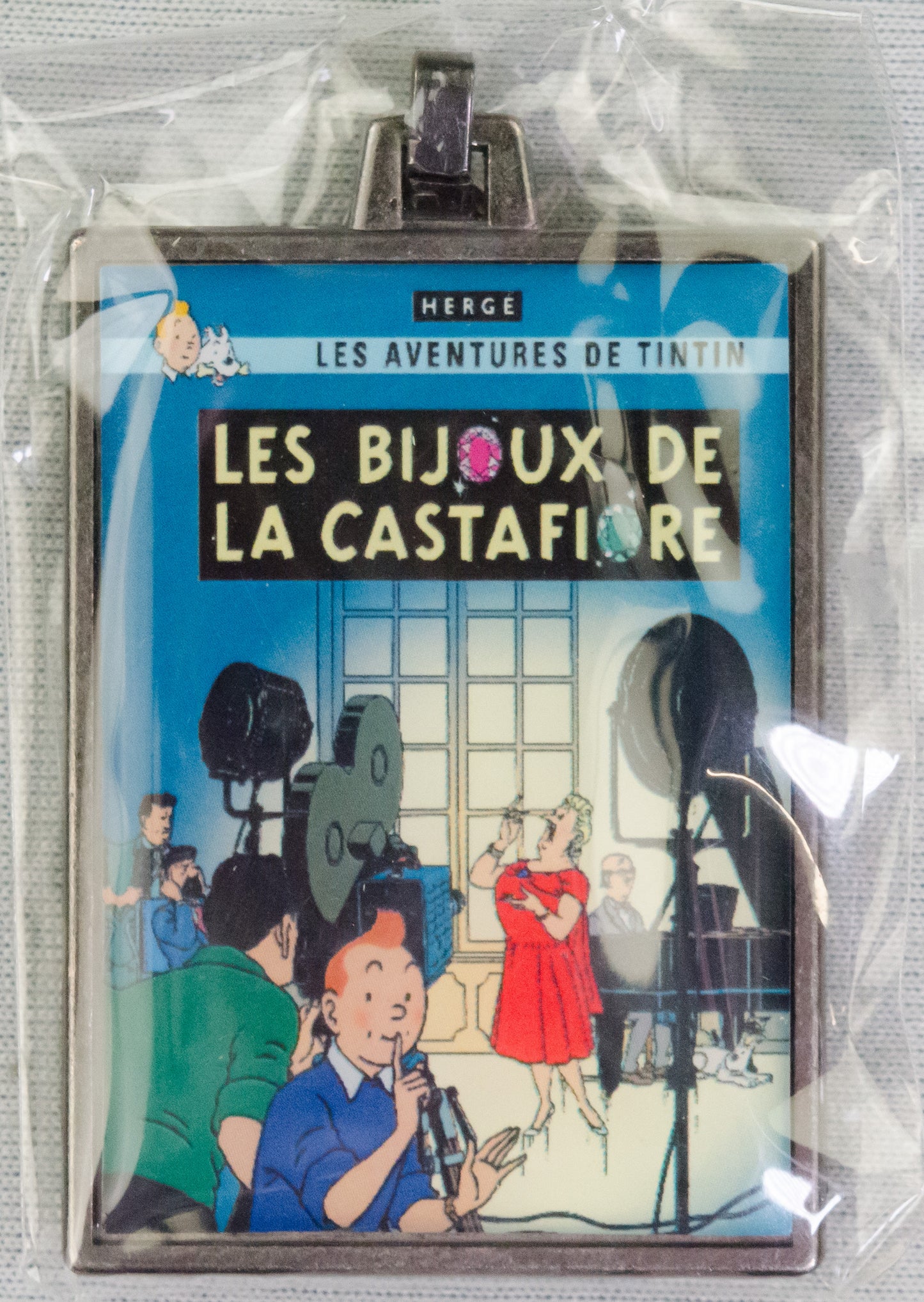 Moulinsart Tintin Title Cover Keyring 42549 - Castafiore Emerald Metal