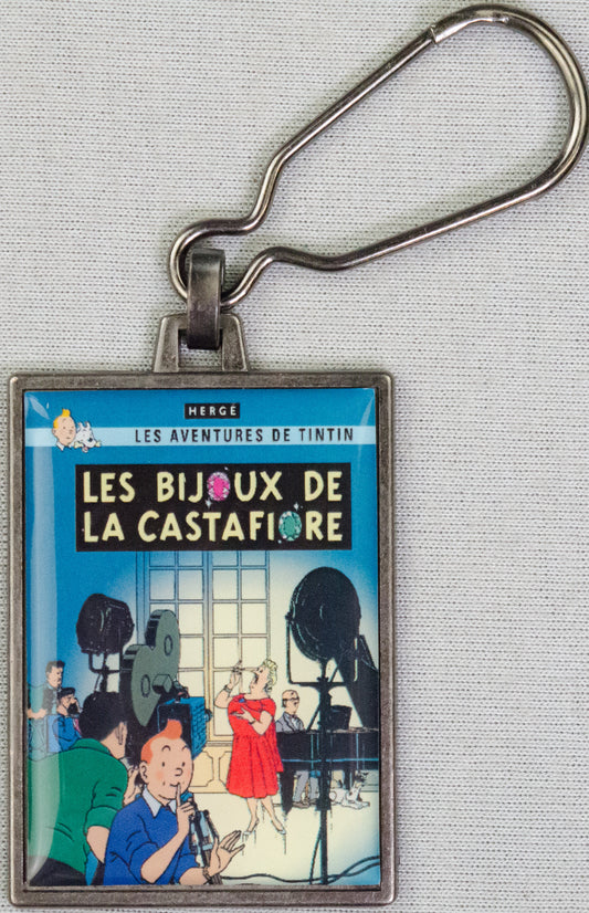 Moulinsart Tintin Title Cover Keyring 42549 - Castafiore Emerald Metal
