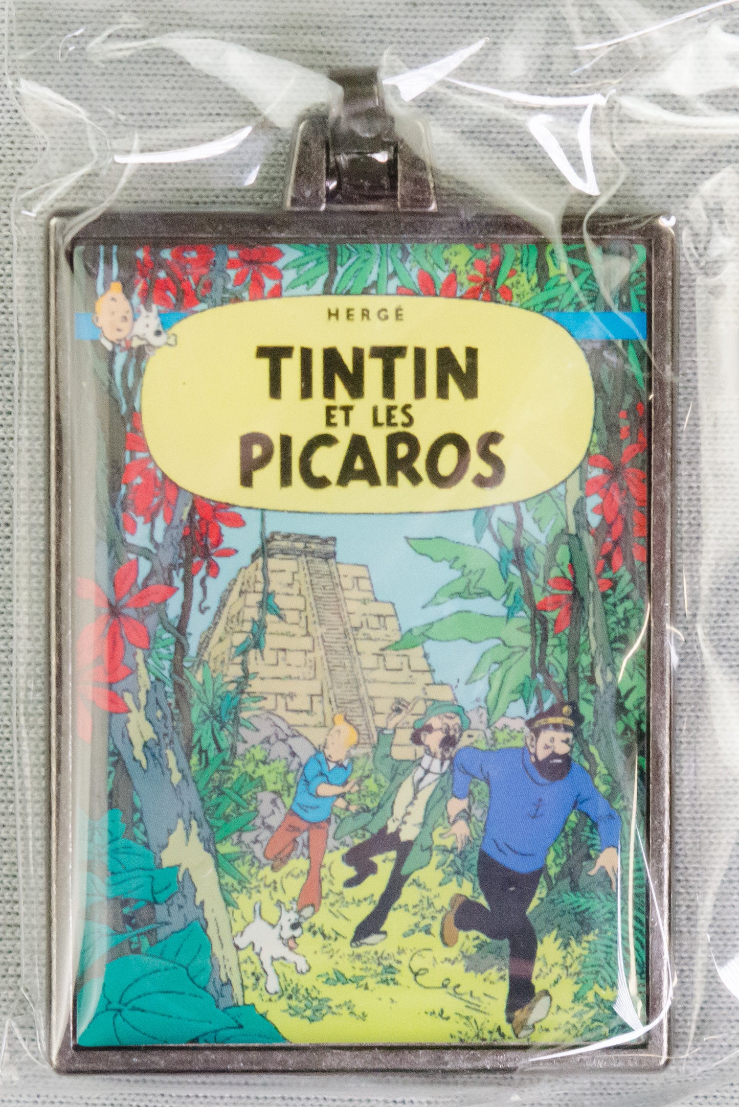 Moulinsart Tintin Title Cover Keyring 42551 - Tintin & the Picaros Metal