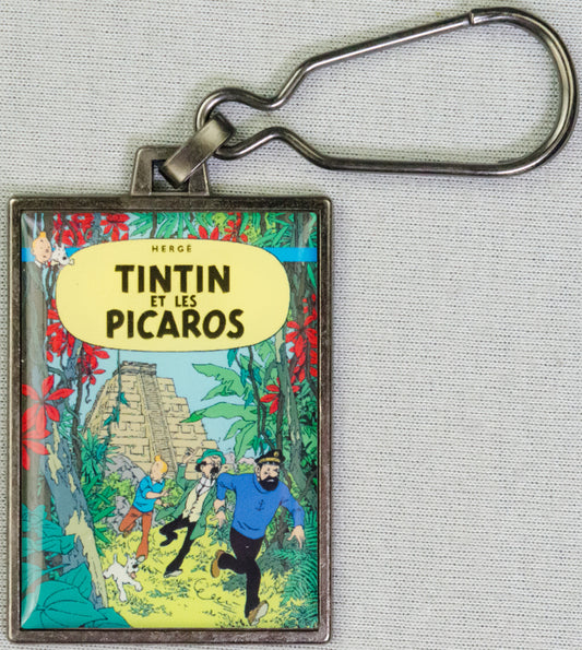 Moulinsart Tintin Title Cover Keyring 42551 - Tintin & the Picaros Metal