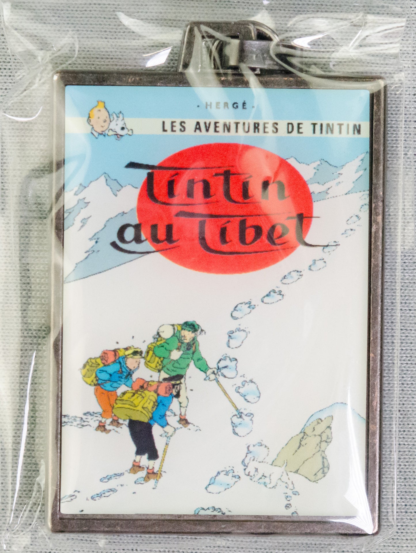Moulinsart Tintin Title Cover Keyring 42548 - Tintin in Tibet Metal