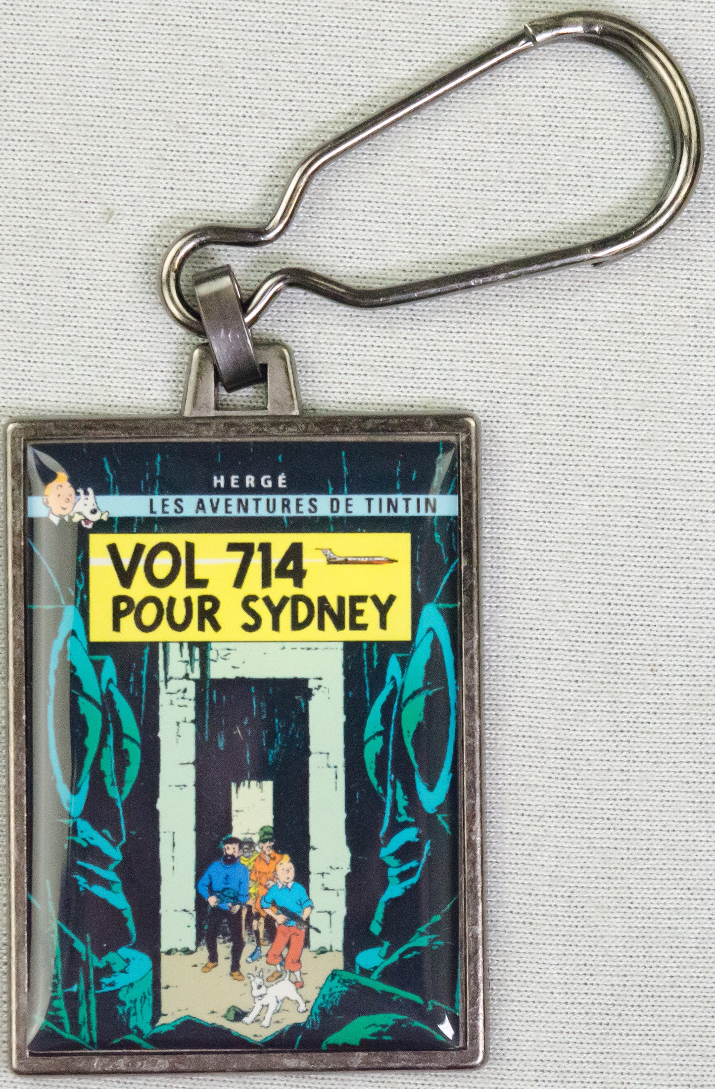Moulinsart Tintin Title Cover Keyring 42550 - Flight 714 to Sydney Metal