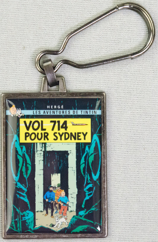Moulinsart Tintin Title Cover Keyring 42550 - Flight 714 to Sydney Metal