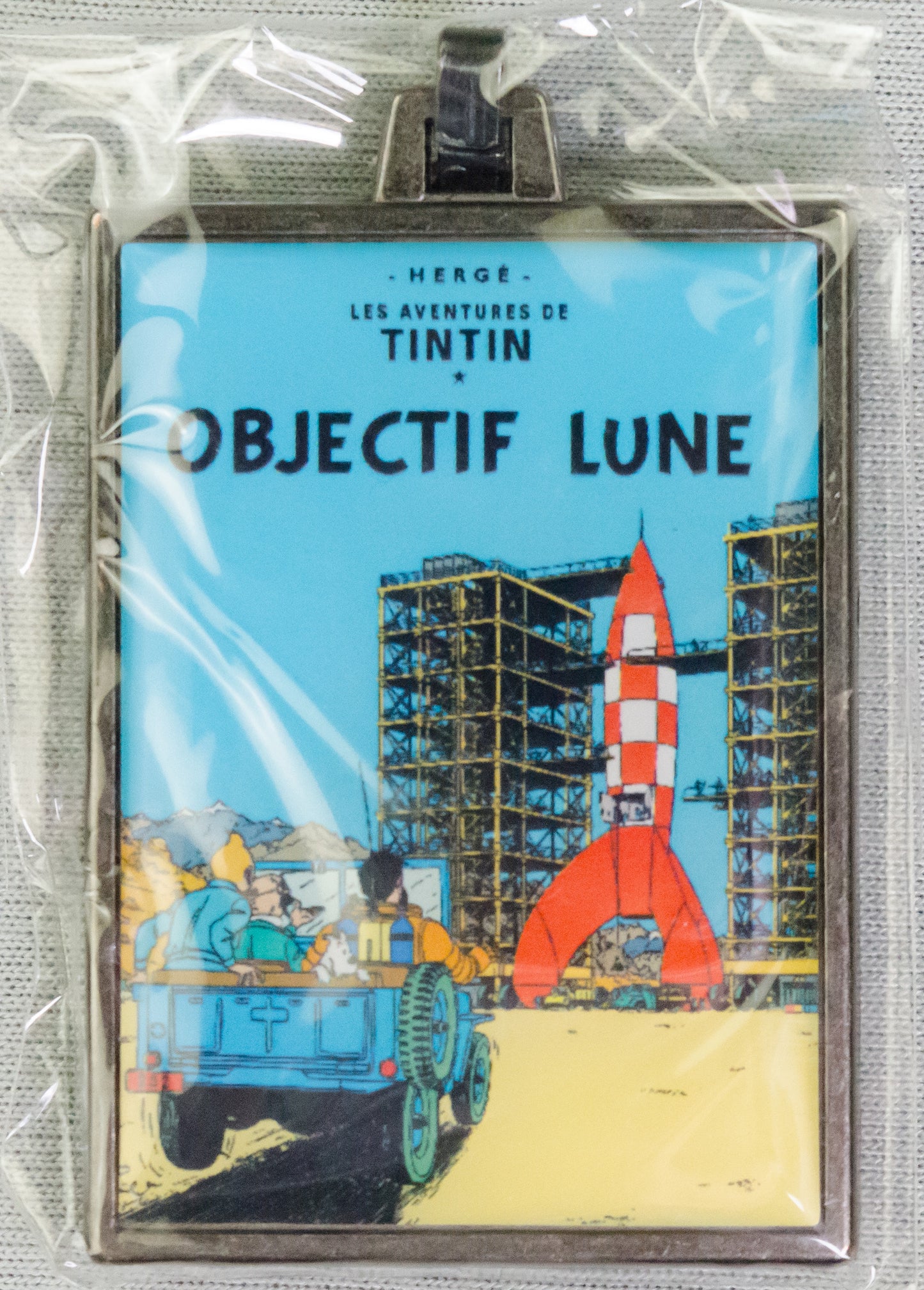 Moulinsart Tintin Title Cover Keyring 42541 - Destination Moon