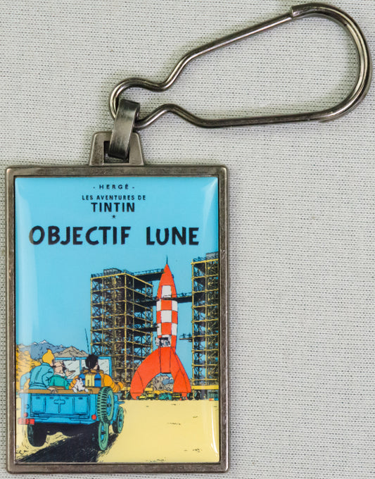 Moulinsart Tintin Title Cover Keyring 42541 - Destination Moon