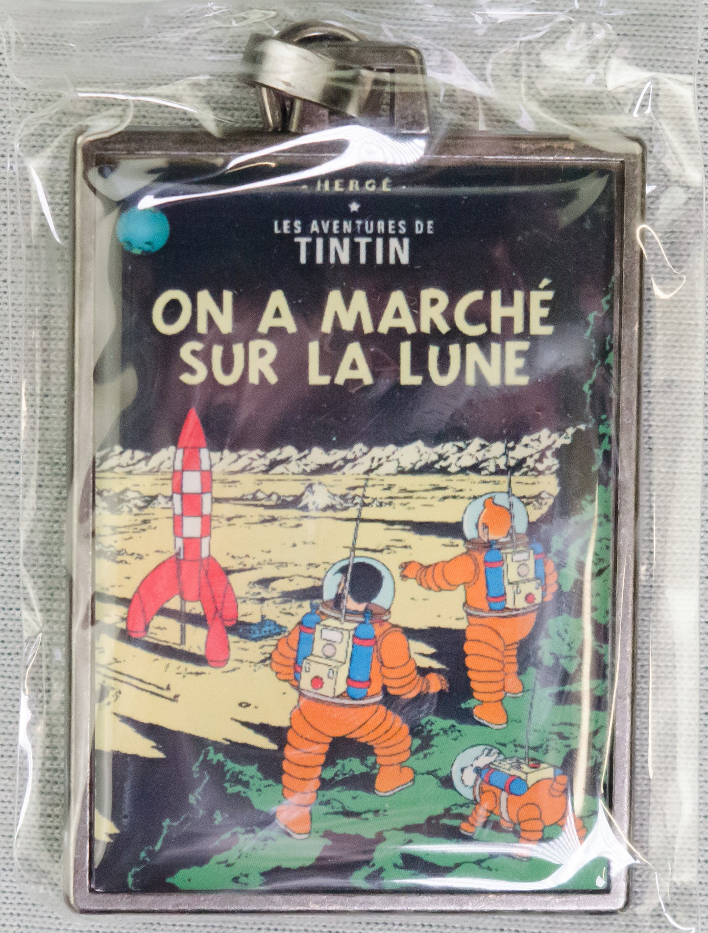 Moulinsart Tintin Title Cover Keyring 42542 - Explorers on the Moon Metal