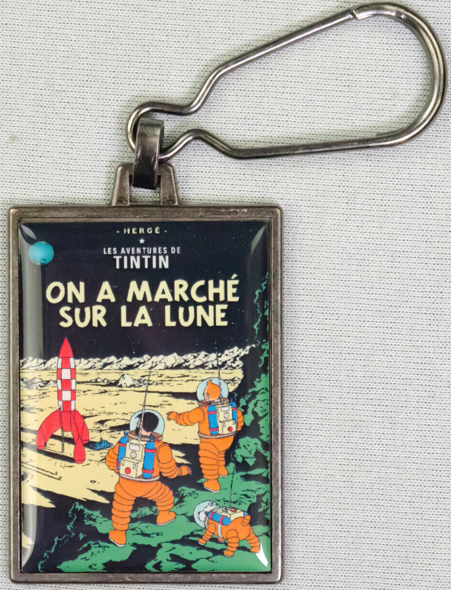 Moulinsart Tintin Title Cover Keyring 42542 - Explorers on the Moon Metal