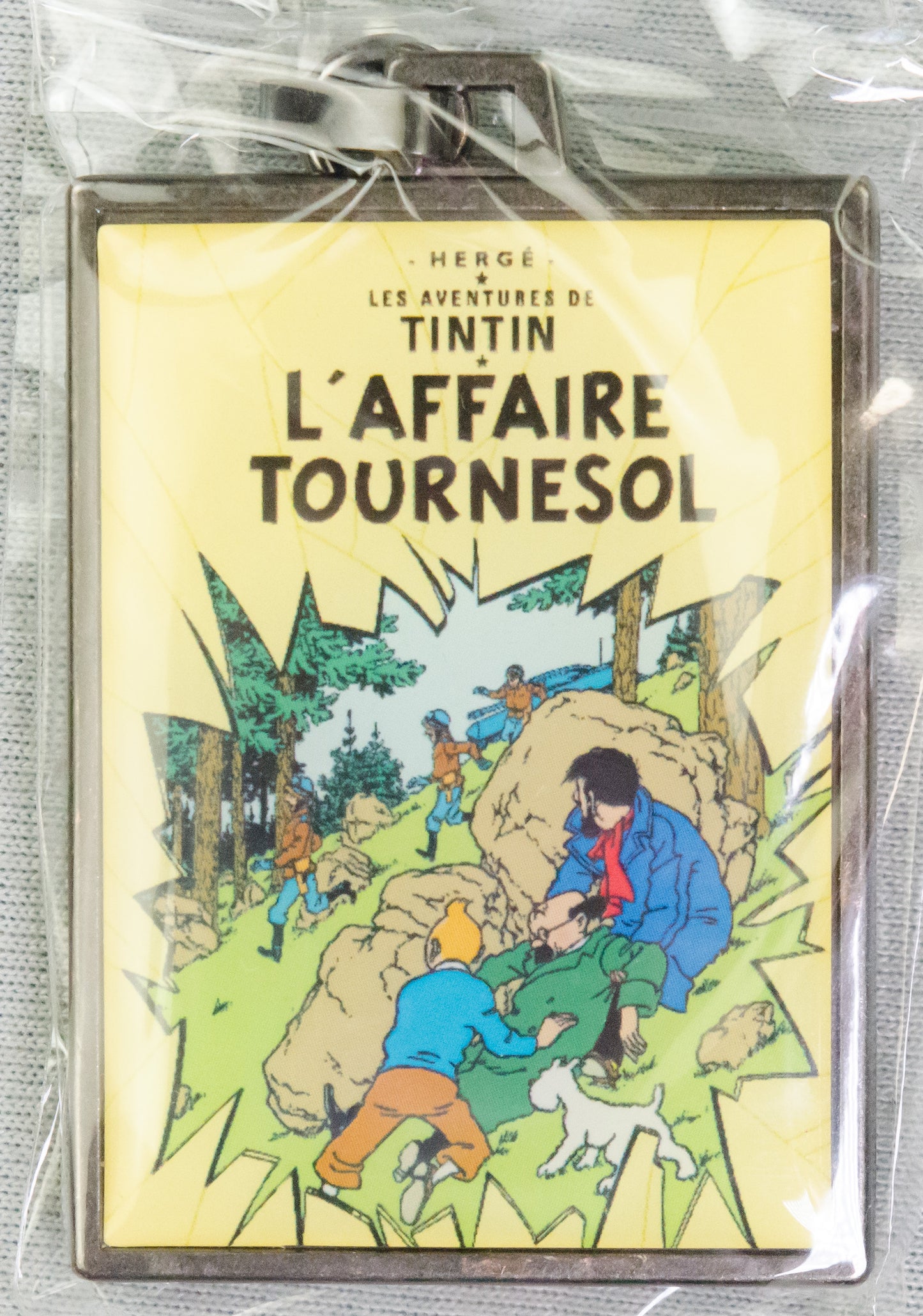 Moulinsart Tintin Title Cover Keyring 42543 - The Calculus Affair Metal