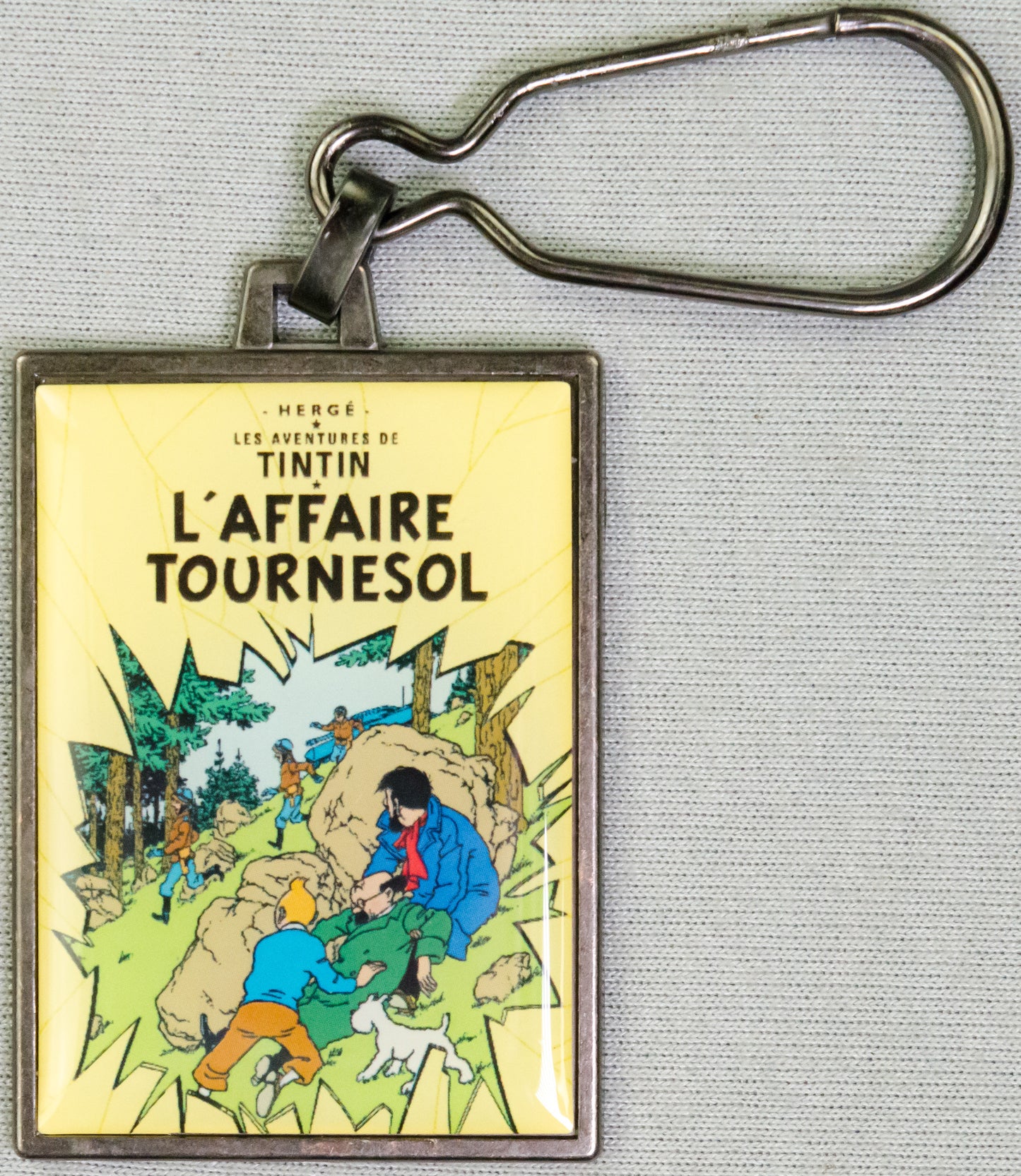 Moulinsart Tintin Title Cover Keyring 42543 - The Calculus Affair Metal