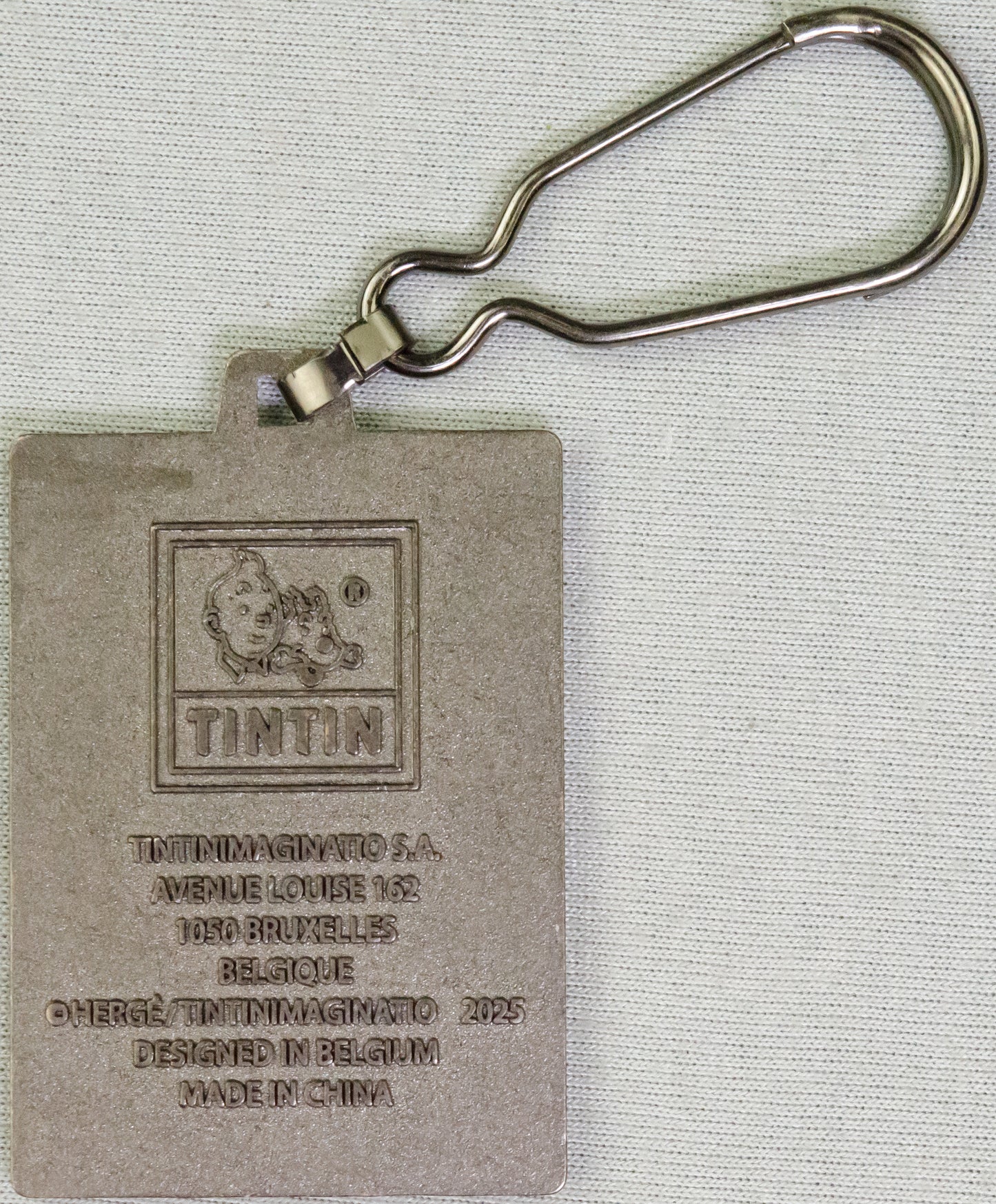 Moulinsart Tintin Title Cover Keyring 42539 - Land of Black Gold Metal