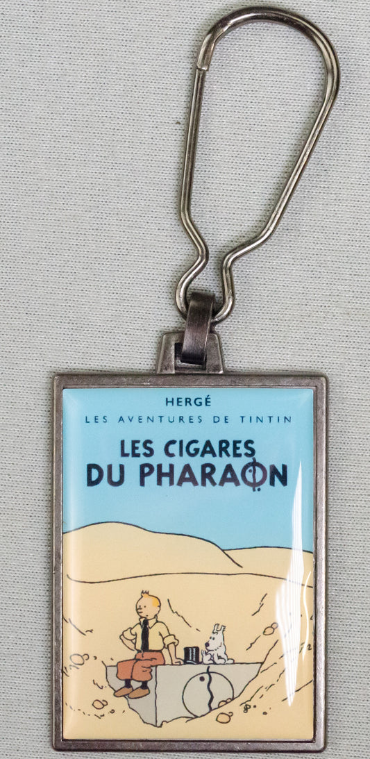 Moulinsart Tintin Title Cover Keyring 42551-1 - Cigars of the Pharaoh (recolourised) Metal