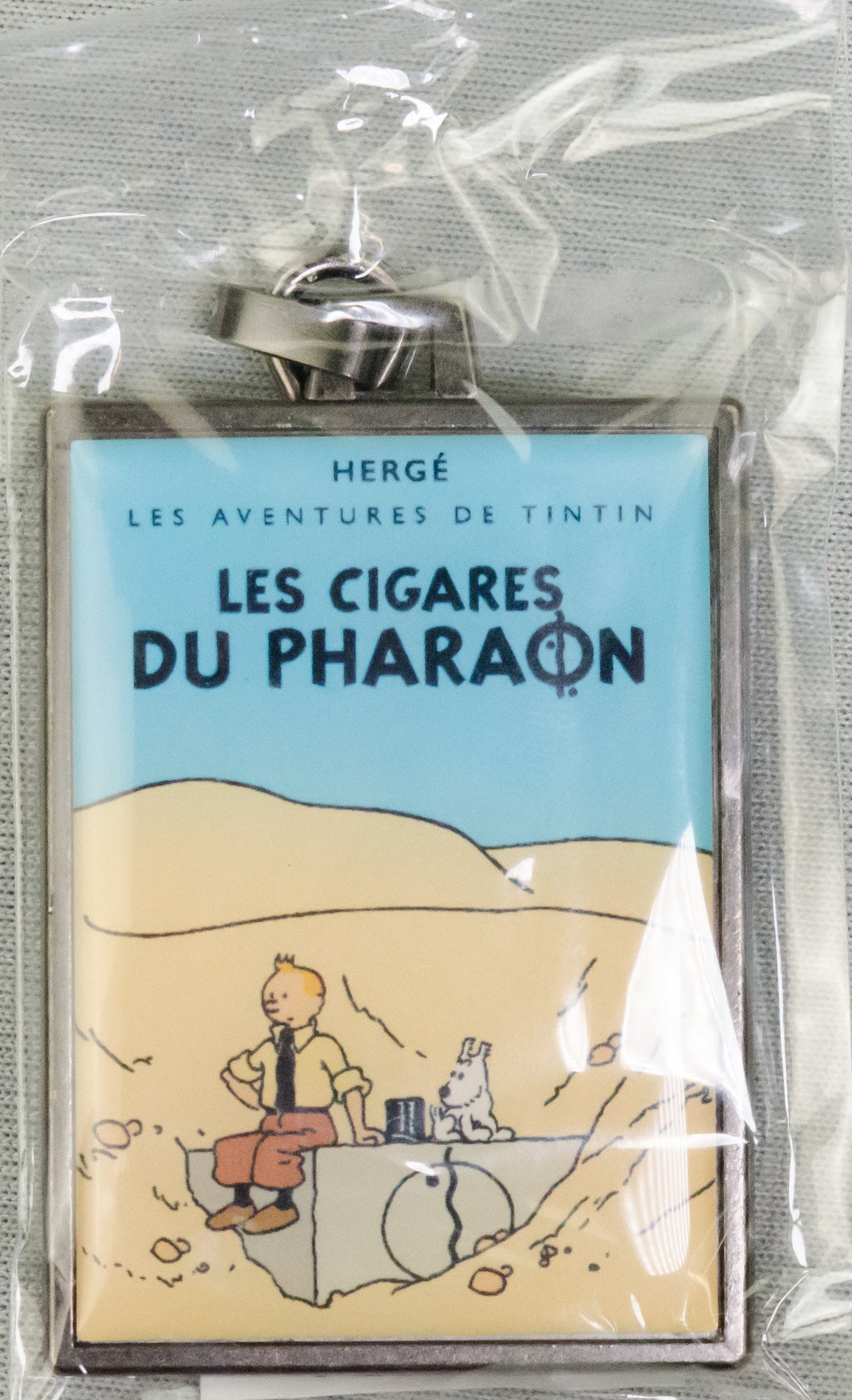 Moulinsart Tintin Title Cover Keyring 42551-1 - Cigars of the Pharaoh (recolourised) Metal