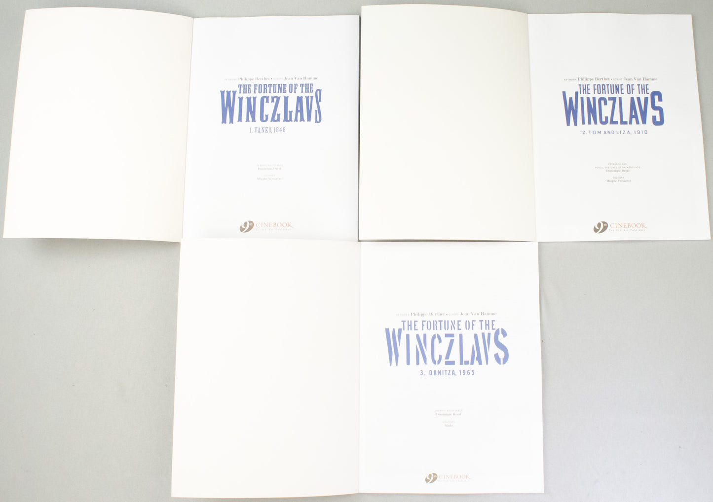 Fortune of the Winczlavs: Cinebook PB Edition Comics Full Set x3 Books by Hamme