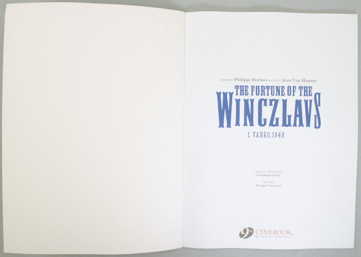 Fortune of the Winczlavs Volume 1 - Vanko, 1848 Cinebook UK Paperback Edition Comic Book